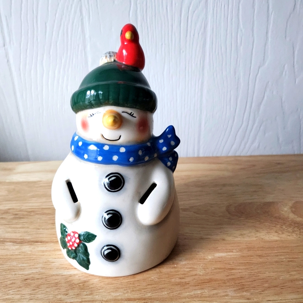Christmas Snowman Porcelain Figurine